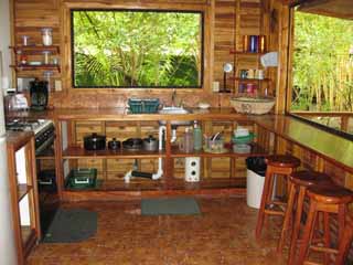 Kitchen in Teak Cabin